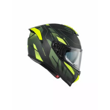 Casco Evoluzione PR — XL, amarillo fluorescente, negro mate